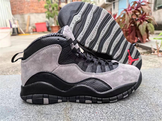 Men's Running Weapon Air Jordan 10 Grey Shoes 006